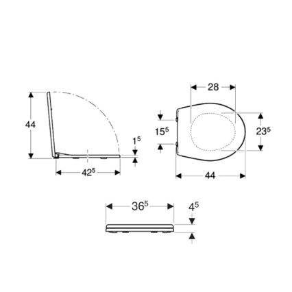 Kolo K90111000 - WC-bril Rekord, duroplast/wit