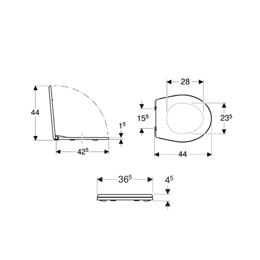 Kolo K90111000 - WC-bril Rekord, duroplast/wit
