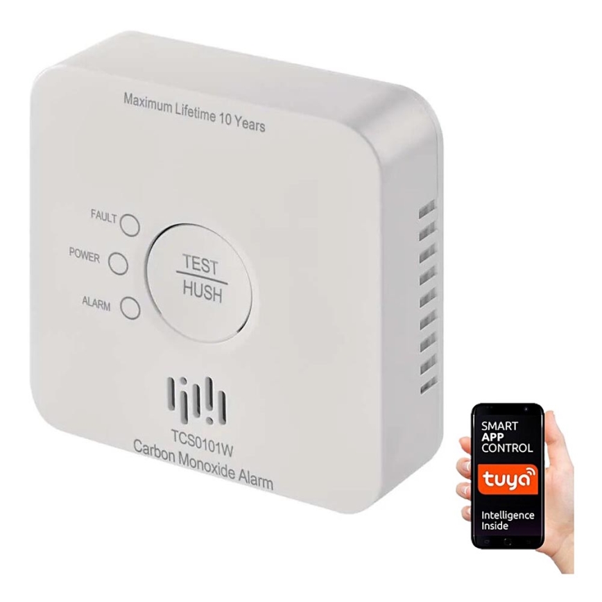 Koolmonoxidedetector GoSmart 2xAA Wi-Fi Tuya