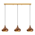 Koperen hanglamp aan snoer MUBA 3xE27/40W/230V