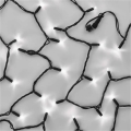 Koppelbaar lichtsnoer 50xLED/5m IP44 koel wit zwart