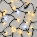 Koppelbare lichtketting 100xLED/10m IP44 koud/warm wit zwart
