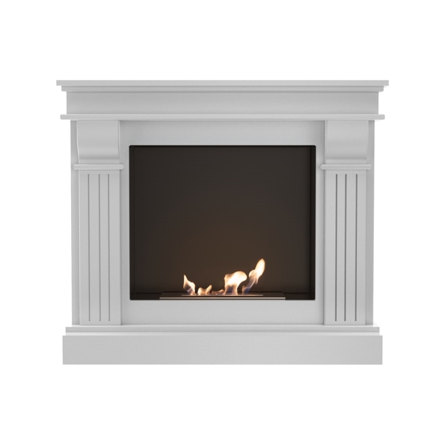 Kratki - BIO-open haard 97,9x115 cm 3kW wit