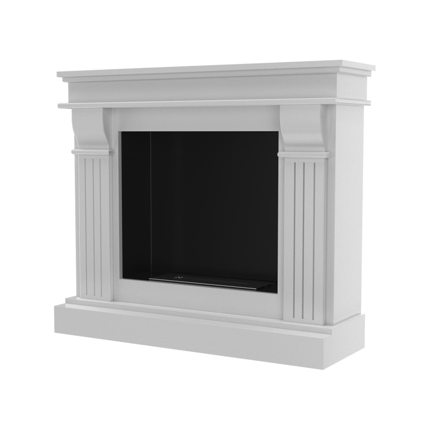 Kratki - BIO-open haard 97,9x115 cm 3kW wit