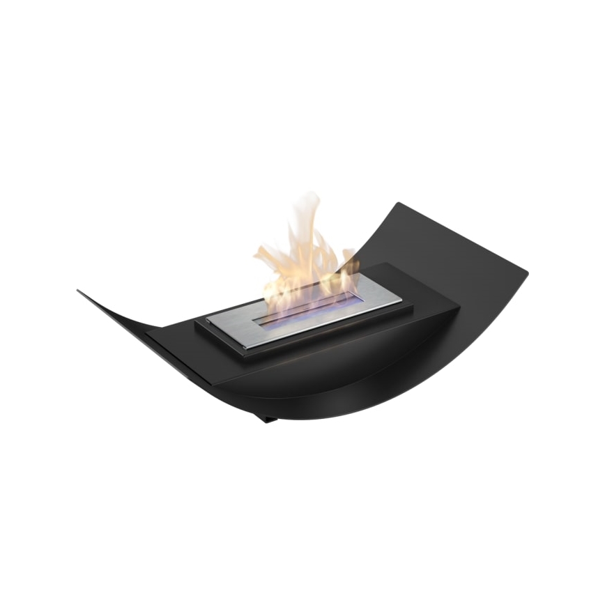 Kratki - BIO-open haard 12,4x47 cm 1kW zwart