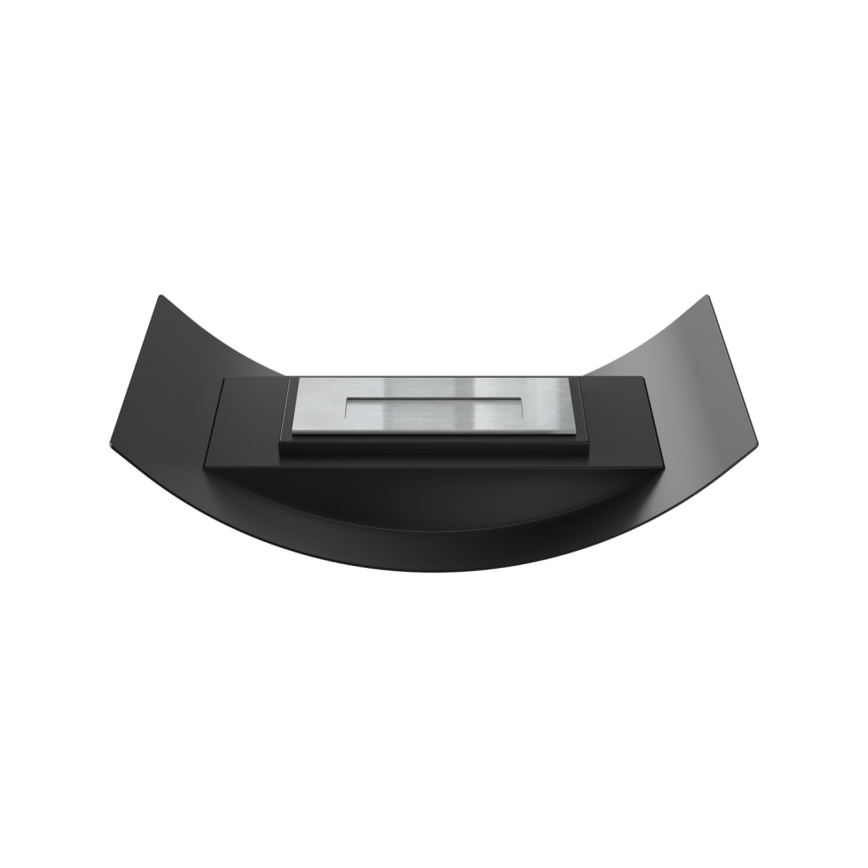 Kratki - BIO-open haard 12,4x47 cm 1kW zwart
