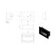 Kratki - Inbouw BIO-open haard 40x60 cm 2kW zwart