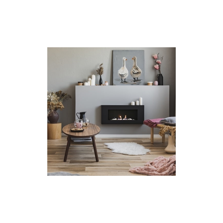 Kratki - Muur BIO-open haard 40x90 cm 1,5kW zwart