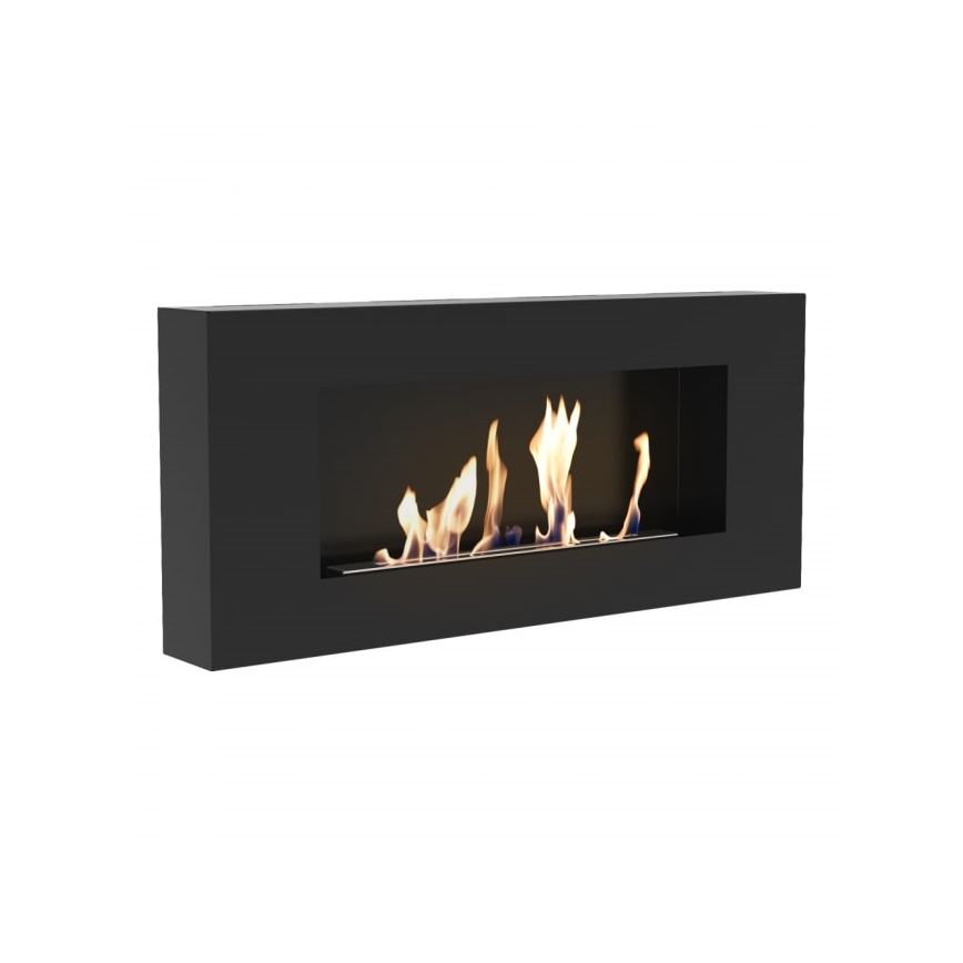 Kratki - Muur BIO-open haard 40x90 cm 1,5kW zwart