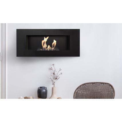 Kratki - Inbouw BIO-open haard 40x90 cm 2kW zwart