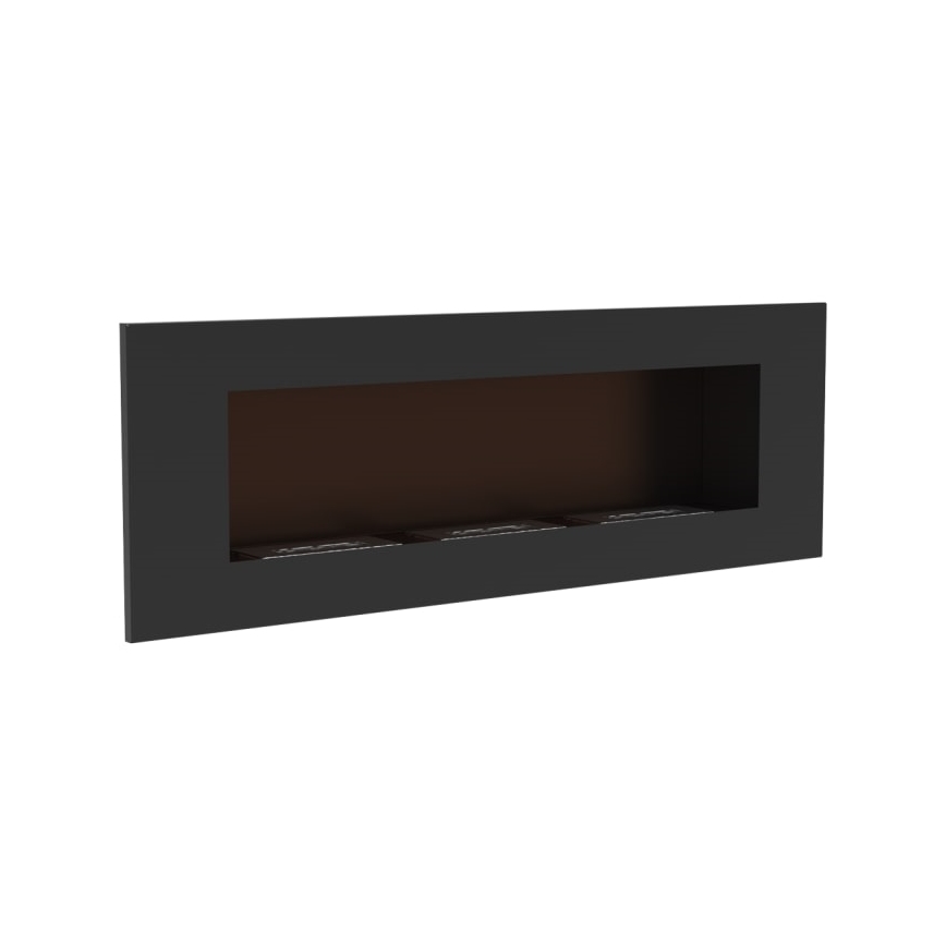 Kratki - Inbouw BIO-open haard 40x120 cm 3x1,1kW zwart
