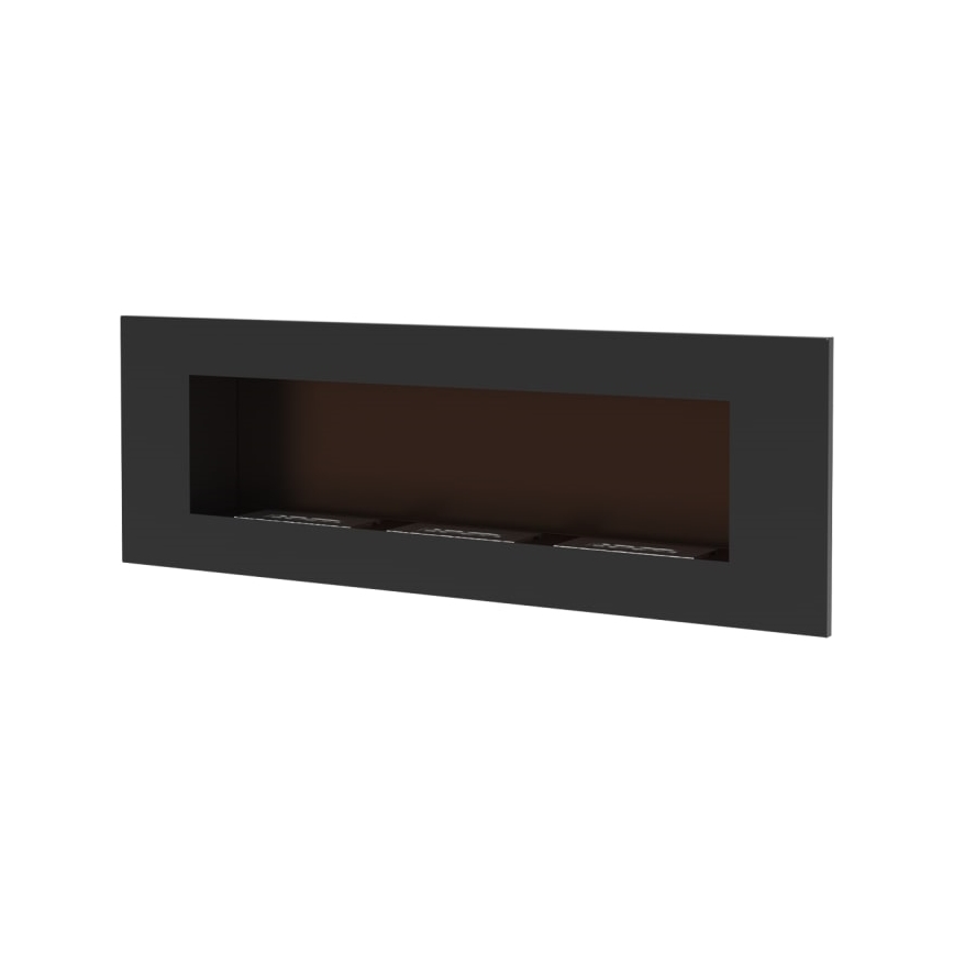 Kratki - Inbouw BIO-open haard 40x120 cm 3x1,1kW zwart