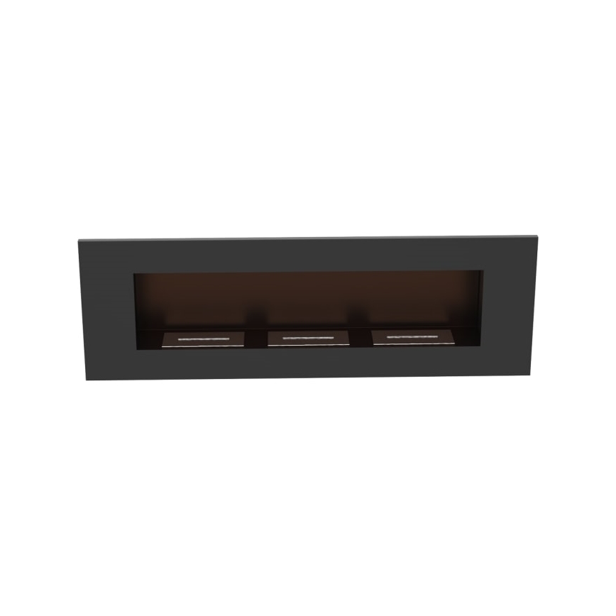 Kratki - Inbouw BIO-open haard 40x120 cm 3x1,1kW zwart
