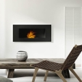 Kratki - Inbouw BIO haard 40x120 cm 3x1,1kW zwart