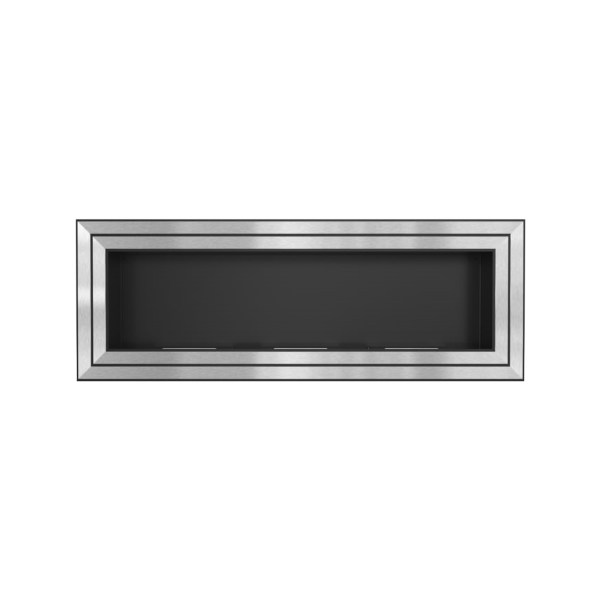Kratki - Inbouw BIO-open haard 65x180 cm 3x2,5kW glanzend chroom