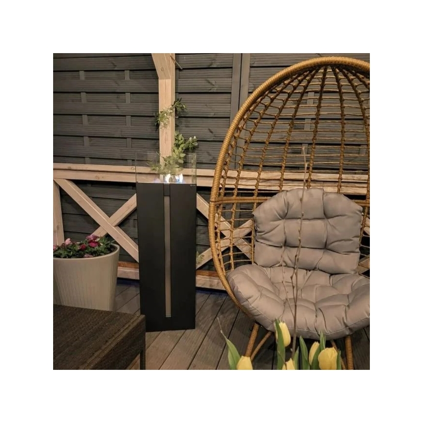 Kratki - BIO-open haard 113,6x35,9 cm 2kW zwart