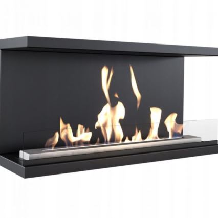 Kratki - Inbouw BIO-open haard 50x100 cm 3,5kW zwart