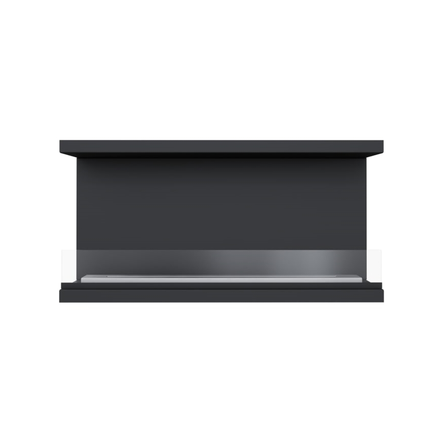 Kratki - Inbouw BIO-open haard 50x100 cm 7kW zwart