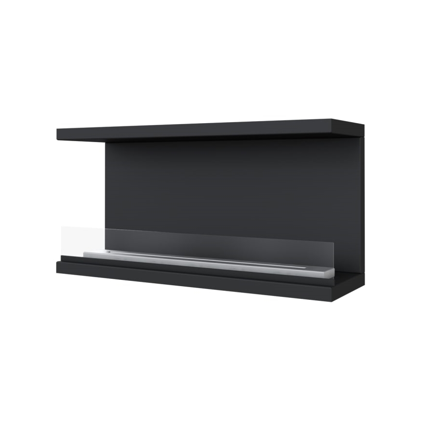 Kratki - Inbouw BIO-open haard 50x100 cm 7kW zwart