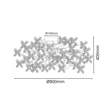 Kristallen hangende kroonluchter 12xG9/40W/230V kleurrijk