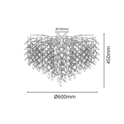 Kristallen hangende kroonluchter 9xG9/40W/230V goud