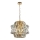 Kristallen hanglamp aan een ketting CROWN 12xE14/40W/230V goud