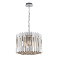 Kristallen hanglamp aan een ketting RITZ 7xE14/40W/230V glanzend chroom
