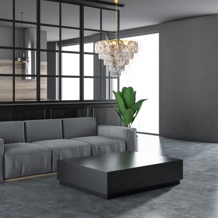 Kristallen kroonluchter aan ketting CHELSEA 6xE14/40W/230V