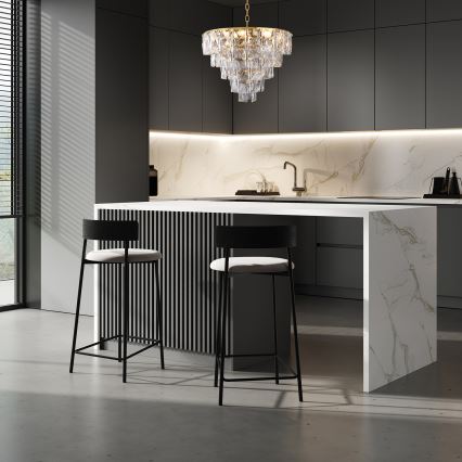 Kristallen kroonluchter aan ketting CHELSEA 6xE14/40W/230V