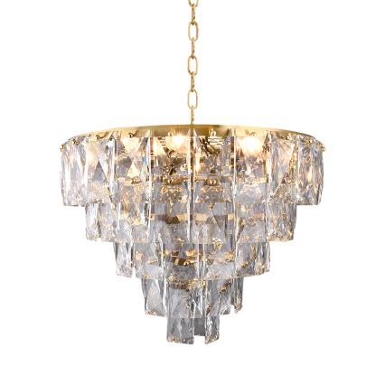 Kristallen kroonluchter aan ketting CHELSEA 6xE14/40W/230V