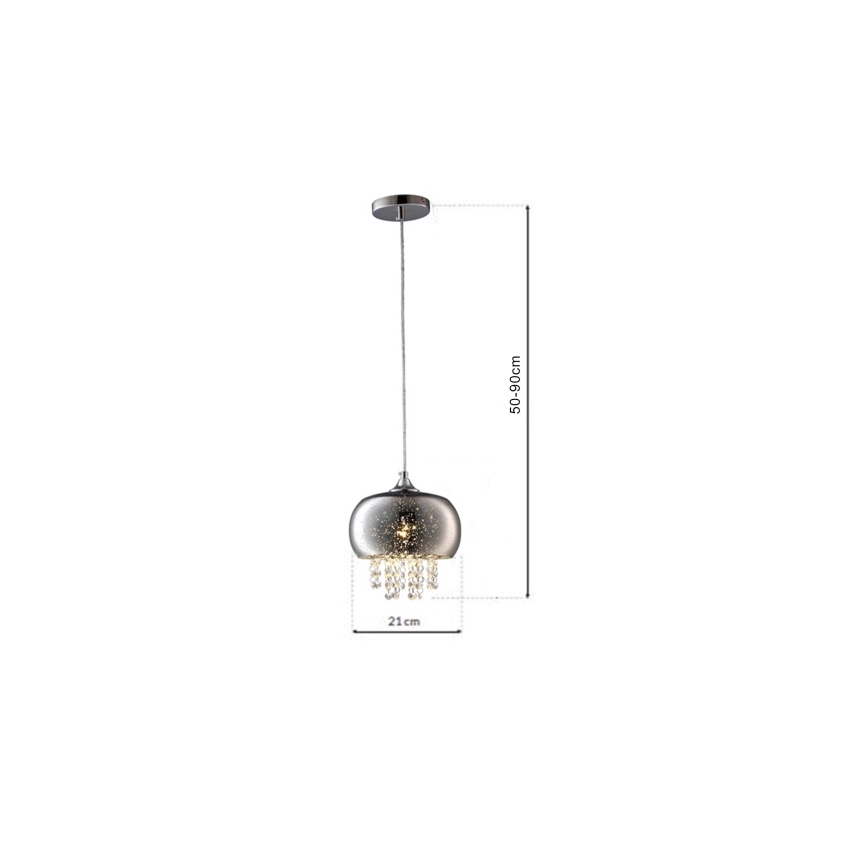 Kristallen kroonluchter aan koord STARLIGHT 1xE14/40W/230V