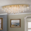 Kristallen plafondlamp CRYSTALRIVER 21xG9/40W/230V goud