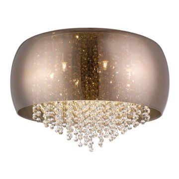 Kristallen plafondlamp MINERVA 5xG9/3W/230V koperkleurig