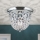 Kristallen plafondlamp PLAFOND 1xE27/40W/230V diameter 26 cm glanzend chroom