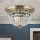 Kristallen plafondlamp PLAFOND 3xE27/40W/230V diameter 35 cm brons