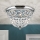 Kristallen plafondlamp PLAFOND 3xE27/40W/230V diameter 35 cm glanzend chroom