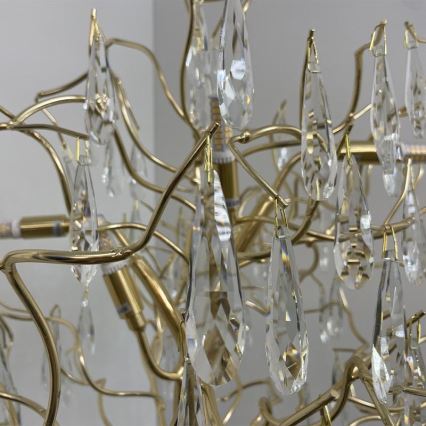 Kristallen staande lamp 5xG9/40W/230V goud