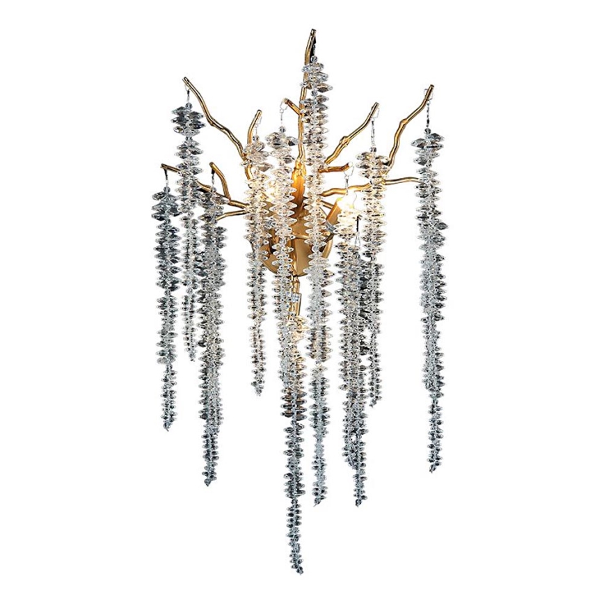 Kristallen wandlamp 3xG9/40W/230V Roségoud