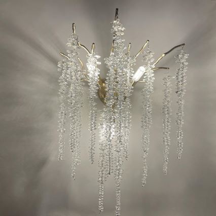 Kristallen wandlamp 3xG9/40W/230V Roségoud