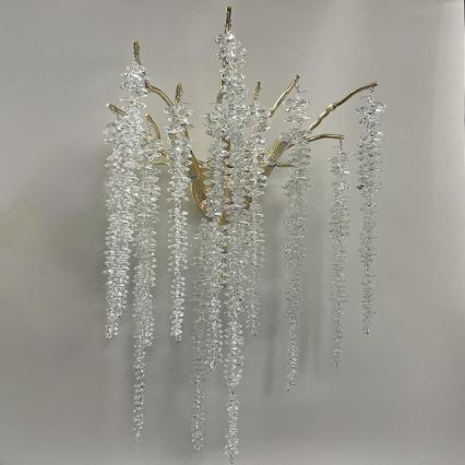 Kristallen wandlamp 3xG9/40W/230V Roségoud