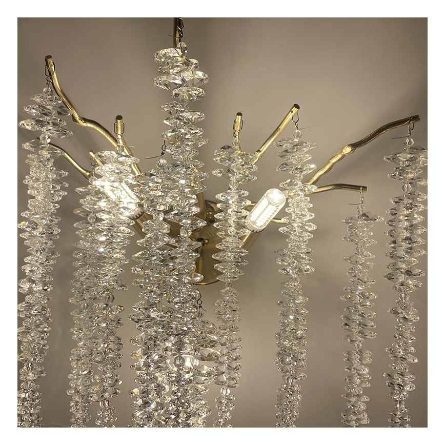 Kristallen wandlamp 3xG9/40W/230V Roségoud