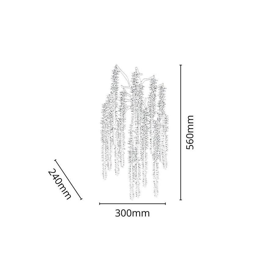 Kristallen wandlamp 3xG9/40W/230V Roségoud