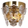 Kristallen wandlamp GRACE 2xE14/40W/230V goud