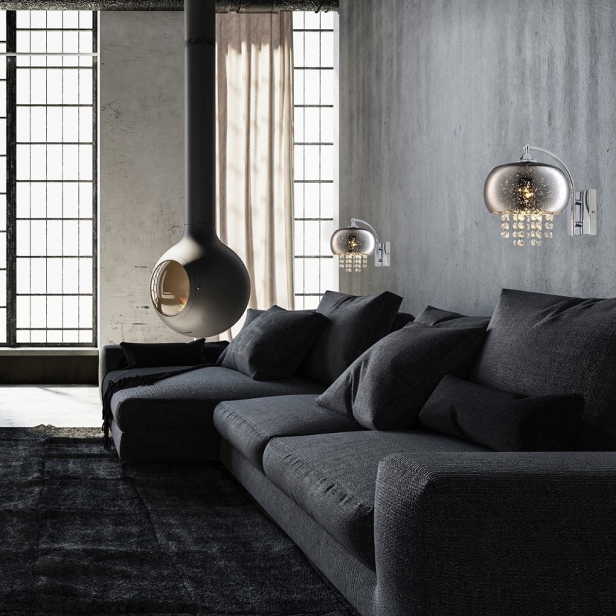 Kristallen wandlamp STARLIGHT 1xE14/40W/230V