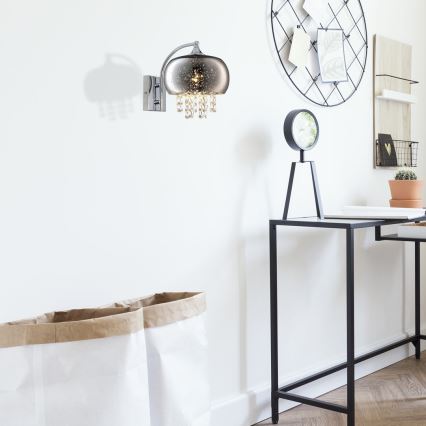 Kristallen wandlamp STARLIGHT 1xE14/40W/230V