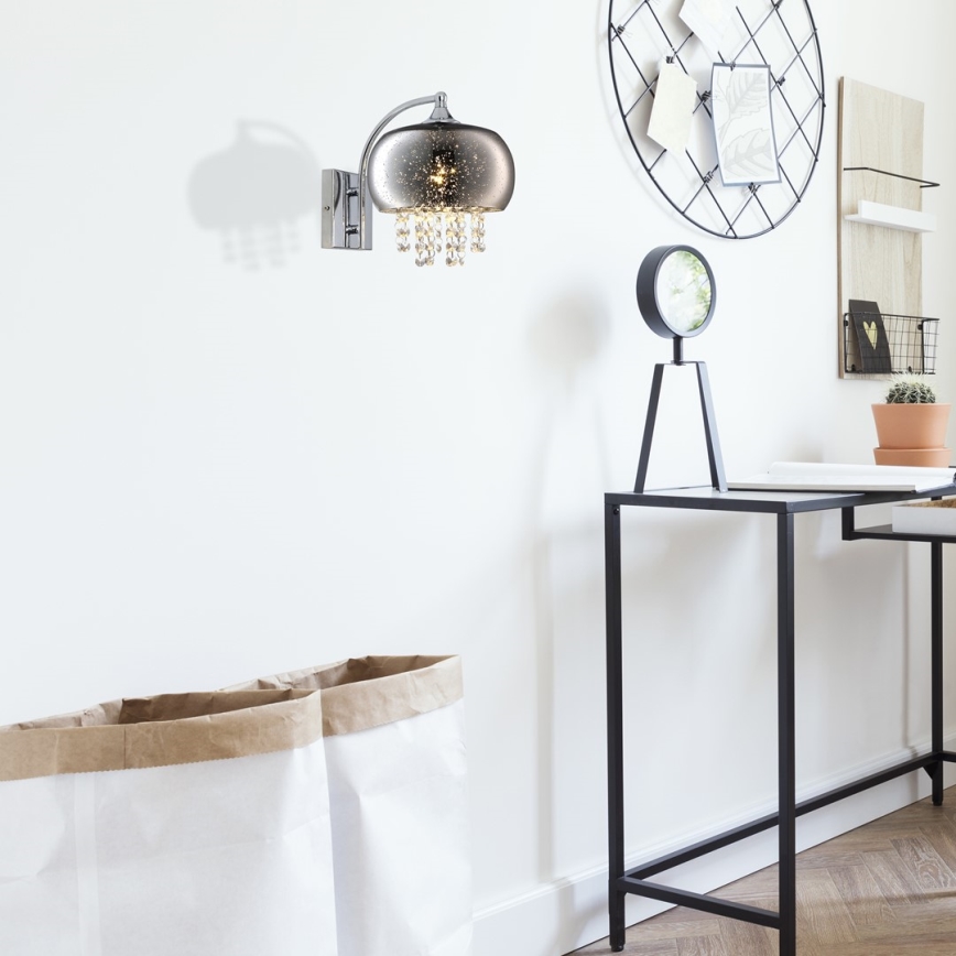 Kristallen wandlamp STARLIGHT 1xE14/40W/230V