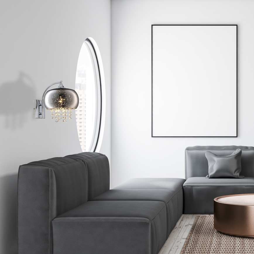 Kristallen wandlamp STARLIGHT 1xE14/40W/230V