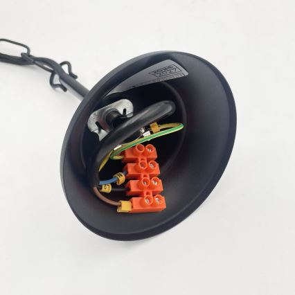Kroonluchter aan een ketting ANTON 8xE14/60W/230V zwart