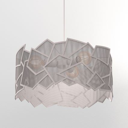 Kroonluchter aan kabel CAMO 3xE27/15W/230V beige