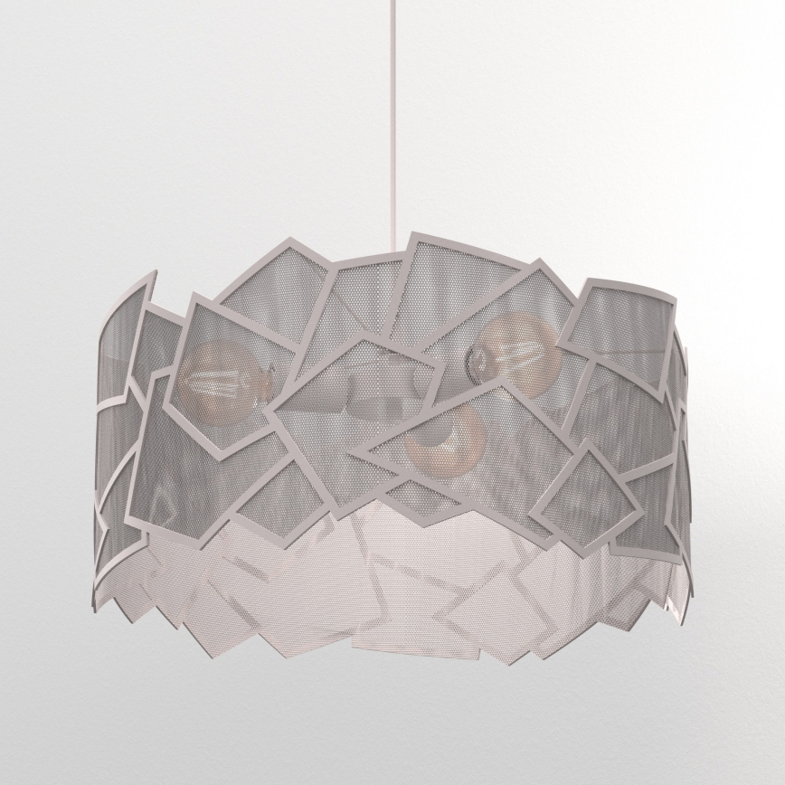 Kroonluchter aan kabel CAMO 3xE27/15W/230V beige